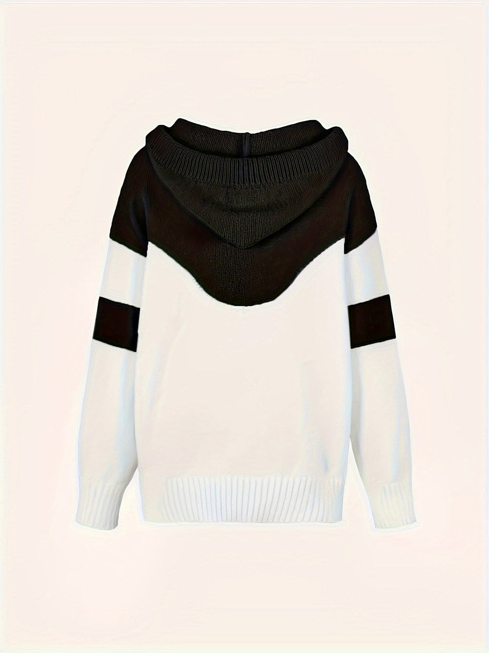 Aldecot | Women's Oversized Colour Block Hooded Jumper - Image 2