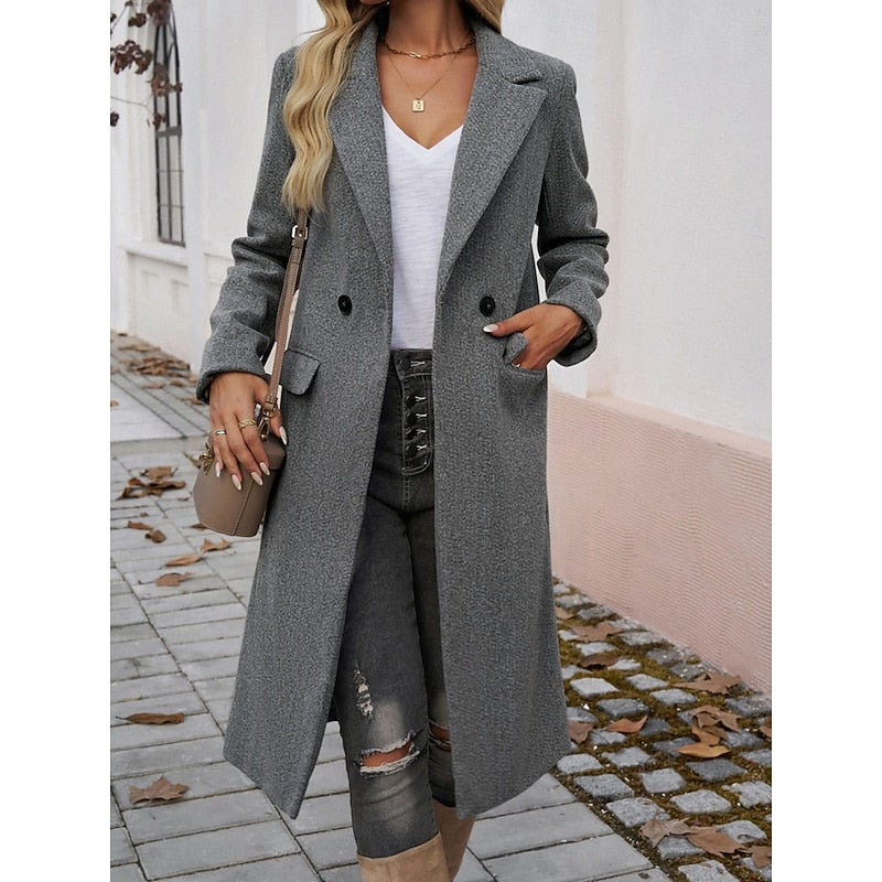Aldoverne | Women's Winter Coat Longline - Dark Grey - Image 2