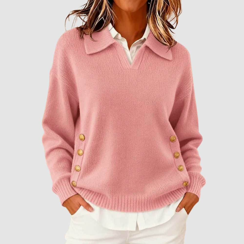 Caldwell | Women's Oversized Collared Knit Jumper - Image 2