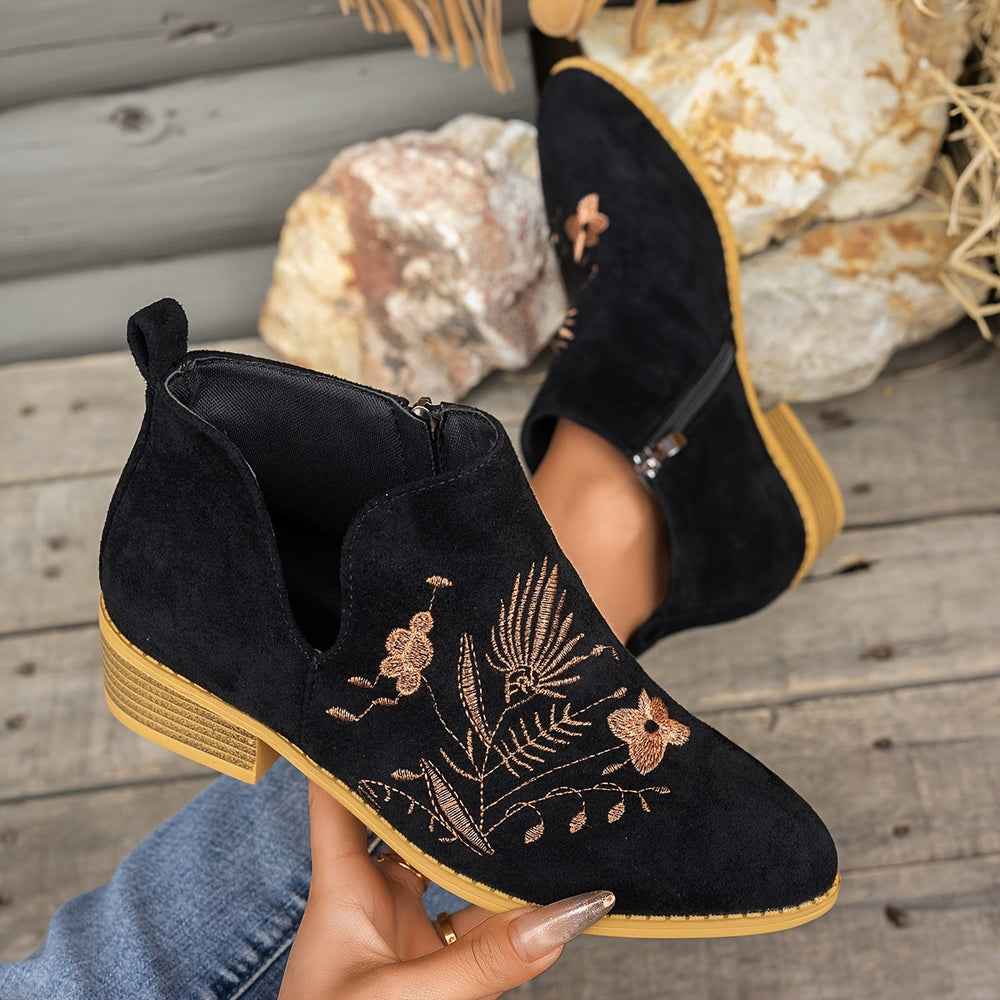 Calveth | Women's Embroidered Ankle Boots - Image 2