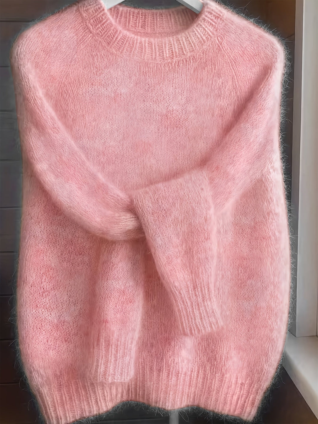Celestyna | Women's Oversized Fluffy Knit Jumper - Pink - Image 1