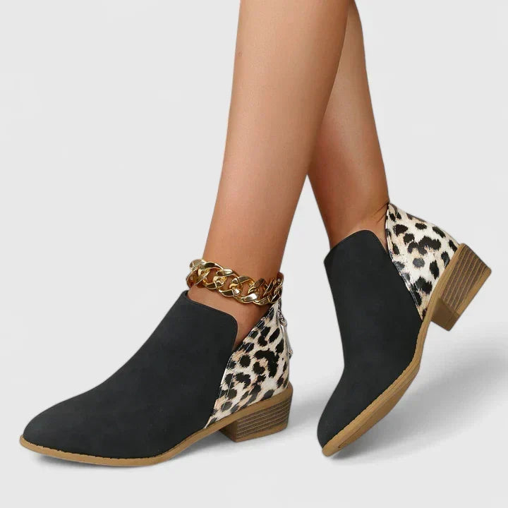 Corvelle | Women's Print Ankle Boots - Image 1