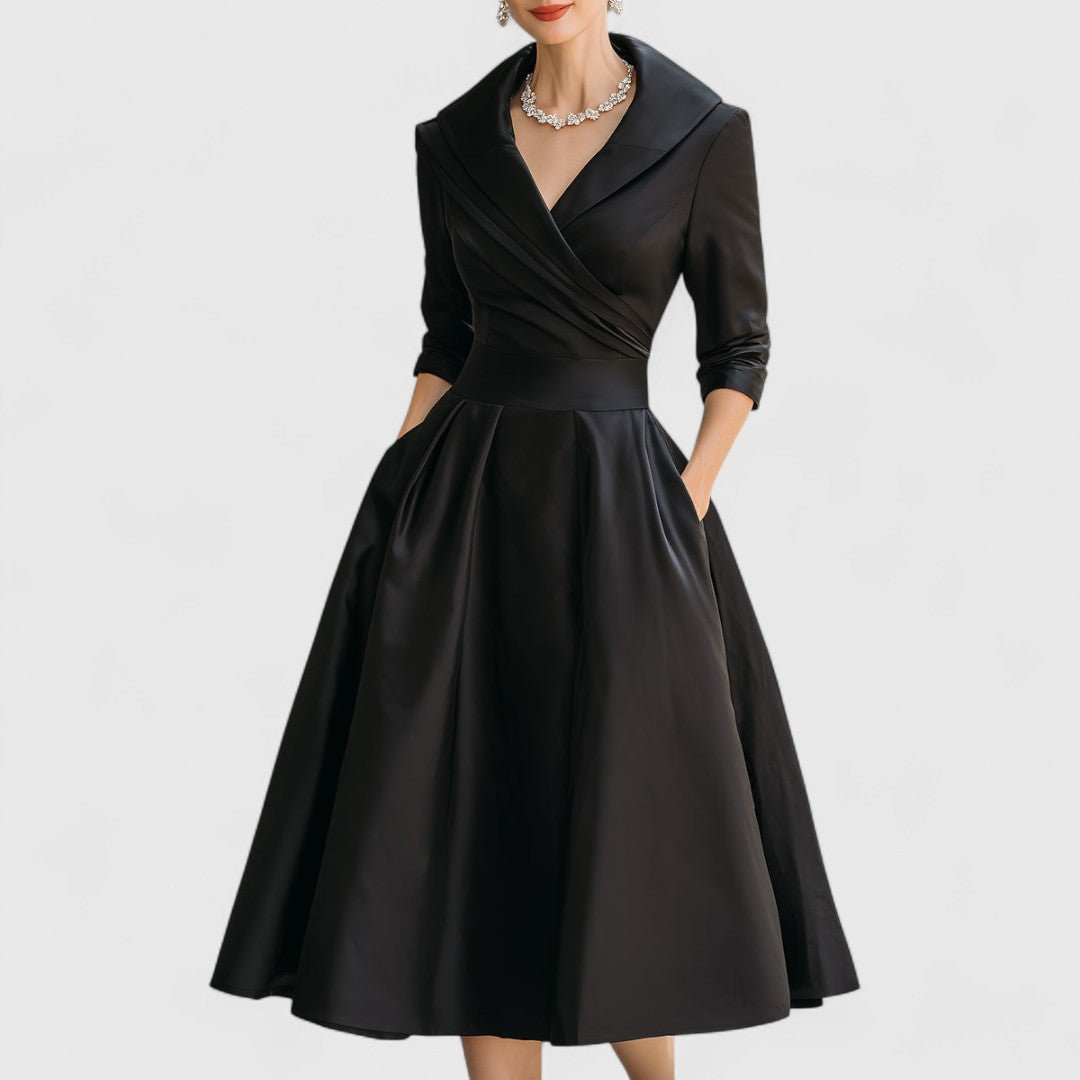 Doraven | Women's Midi Dress Collared A-Line - Image 1