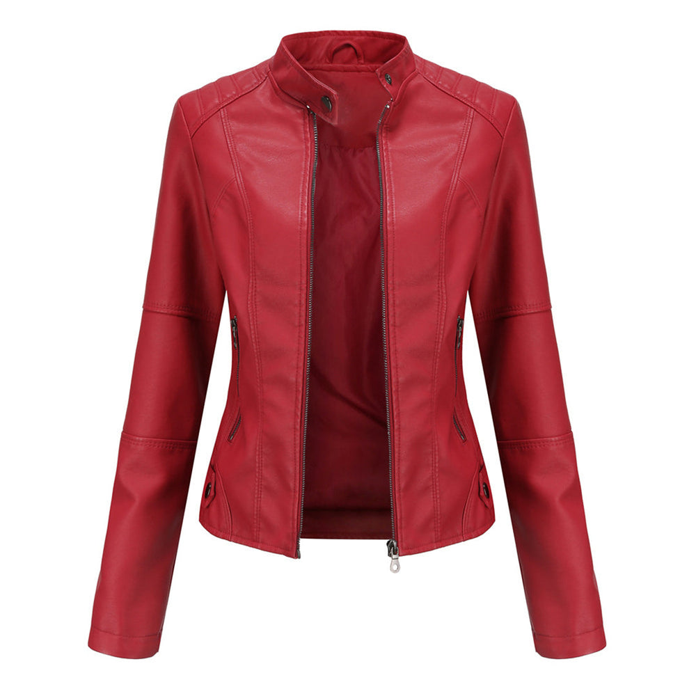 Draven | Women's Leather Biker Jacket - Image 2