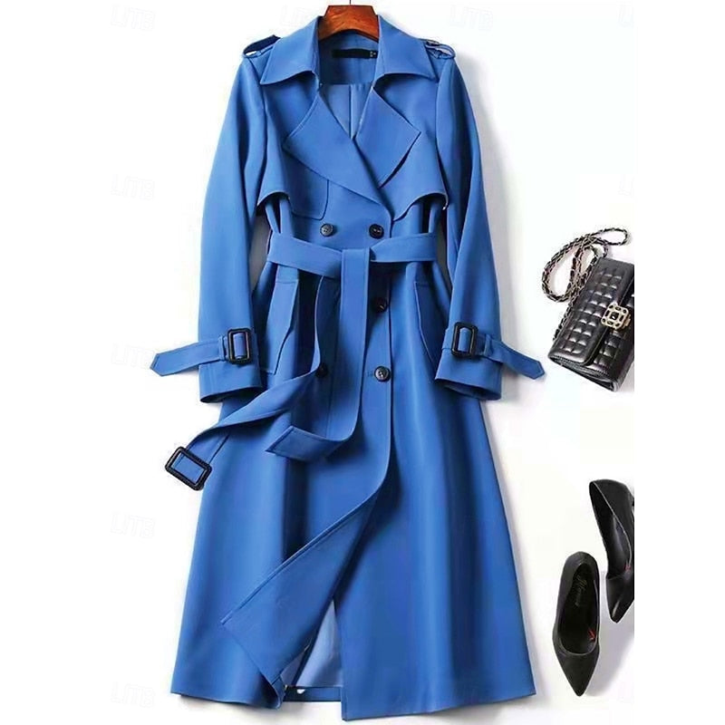 Fleurwyn | Women's Belted Long Trench Coat - Image 2