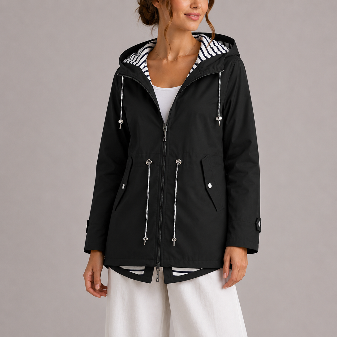 Floriven | Women's Waterproof Rain Jacket Hooded - Pink - Image 1