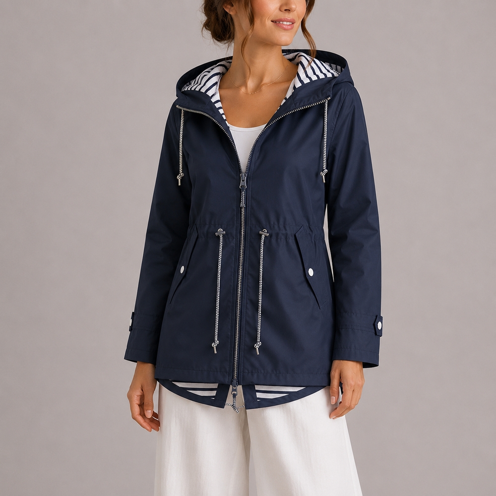 Floriven | Women's Waterproof Rain Jacket Hooded - Pink - Image 2