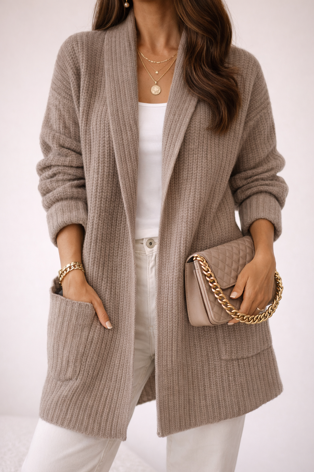 Halveth | Women's Oversized Shawl Collar Cardigan - Image 2