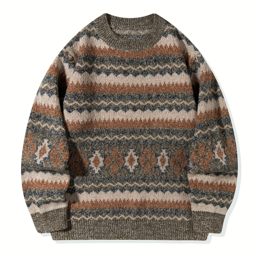 Halvord | Women's Oversized Fair Isle Knit Jumper - Image 1