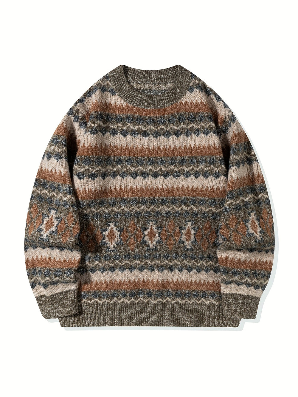 Halvord | Women's Oversized Fair Isle Knit Jumper - Image 2