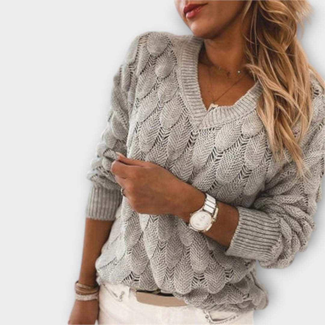 Linnea | Women's Oversized Cable Knit Jumper - Image 1
