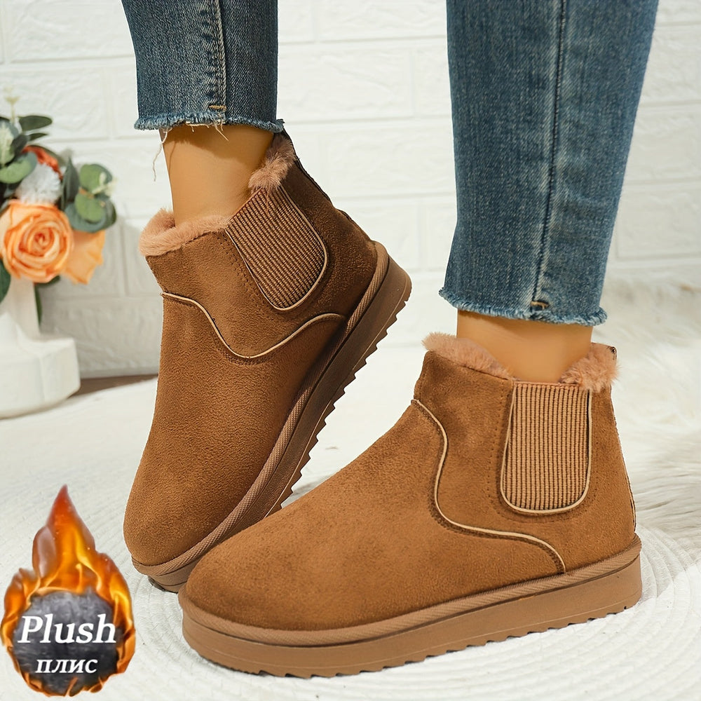 Ondette | Women's Plush-Lined Winter Ankle Boots - Black - Image 2