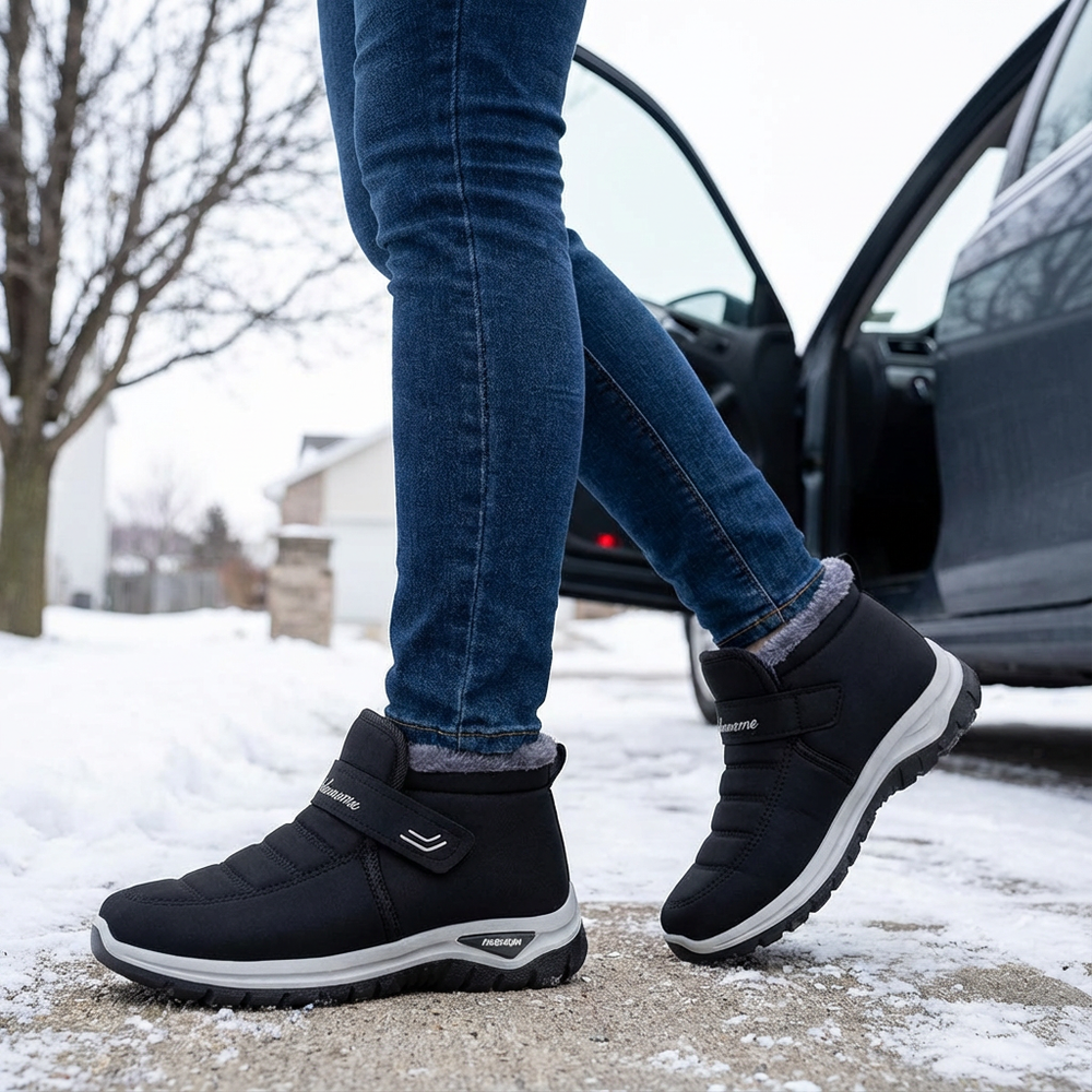 Oryndel | Women's Waterproof Winter Ankle Boots - Black - Image 2