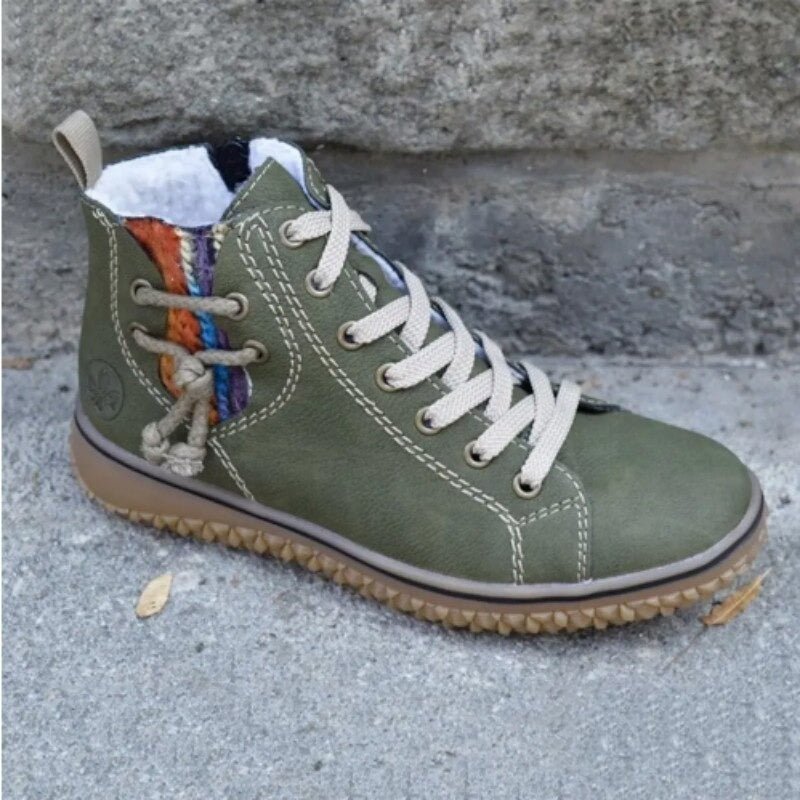 Tamzara | Women's Fleece-Lined Winter Ankle Boots - Blue - Image 2