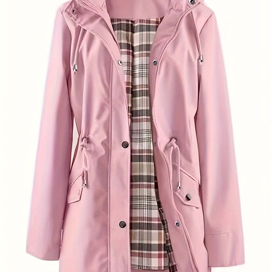Tavindra | Women's Waterproof Hooded Rain Jacket - Pink - Image 1