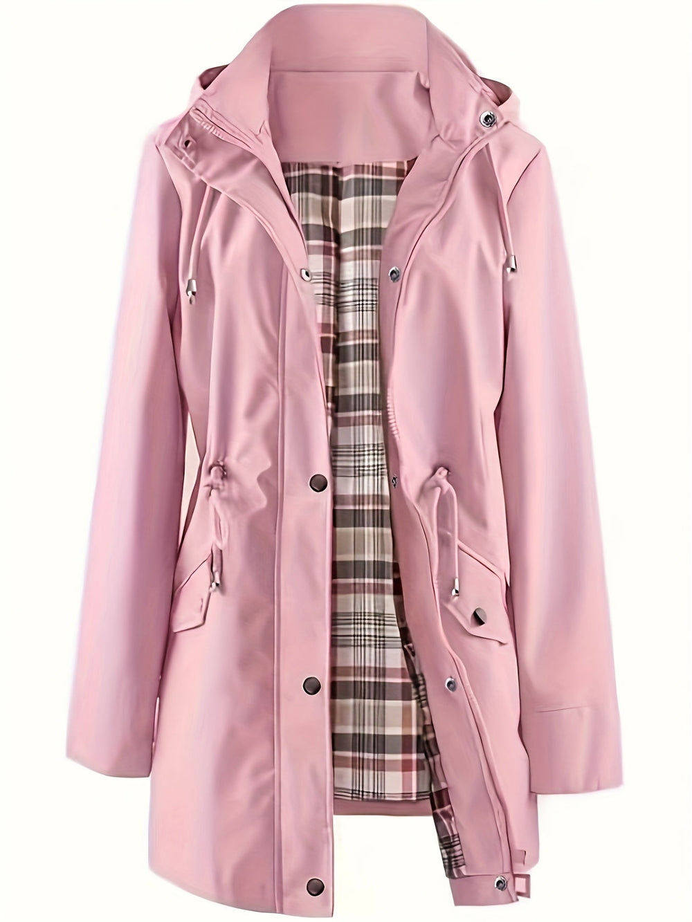 Tavindra | Women's Waterproof Hooded Rain Jacket - Pink - Image 2
