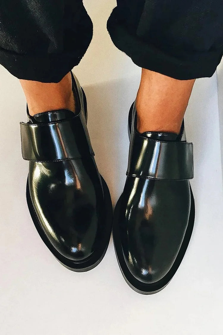 Valdene | Women's Strap Loafers - Black - Image 1