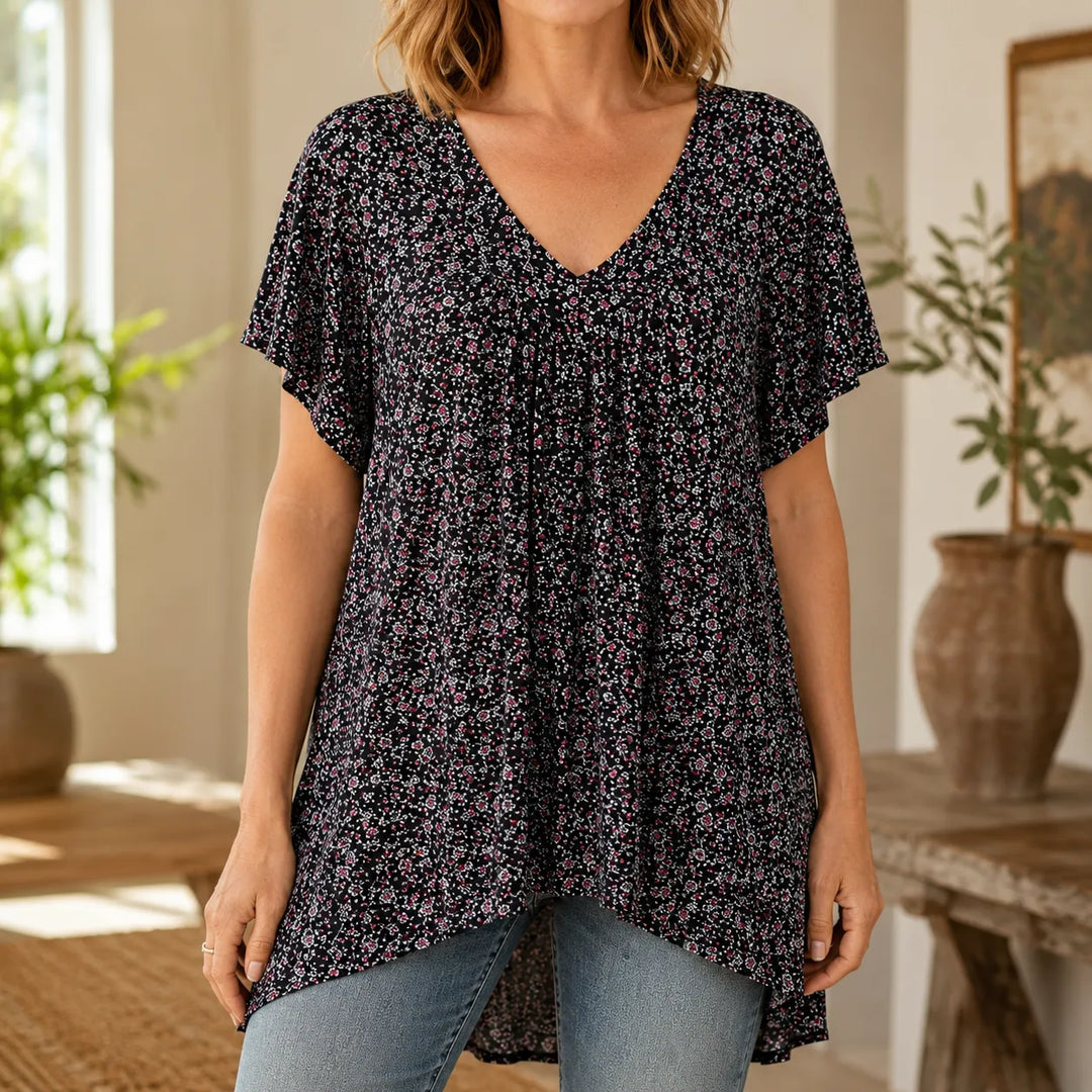 Veldmoor | Women's Tunic Top Short Sleeve - Black - Image 1