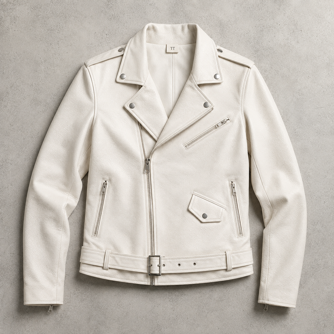 Vespine | Women's Leather Biker Jacket - Image 1