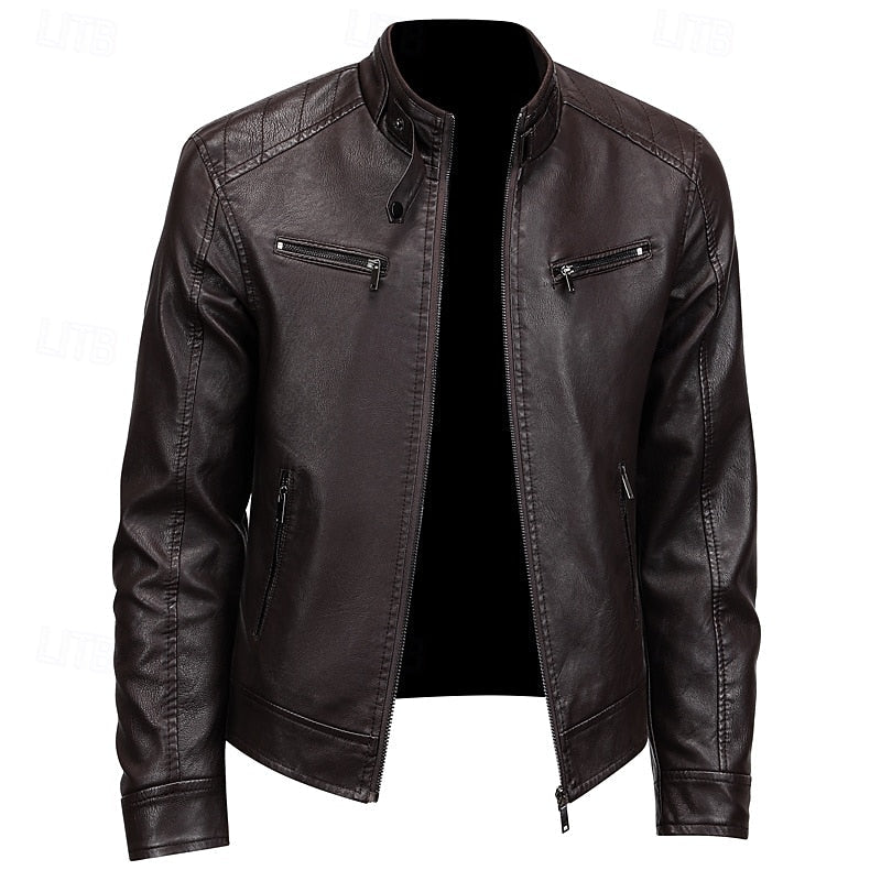 Vordaine | Women's Leather Biker Jacket - Image 1