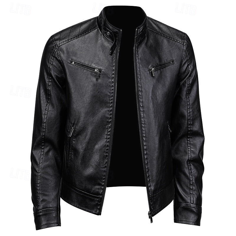 Vordaine | Women's Leather Biker Jacket - Image 2
