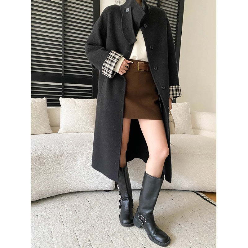 Wrenford | Women's Long Winter Coat Stand Collar - Image 1