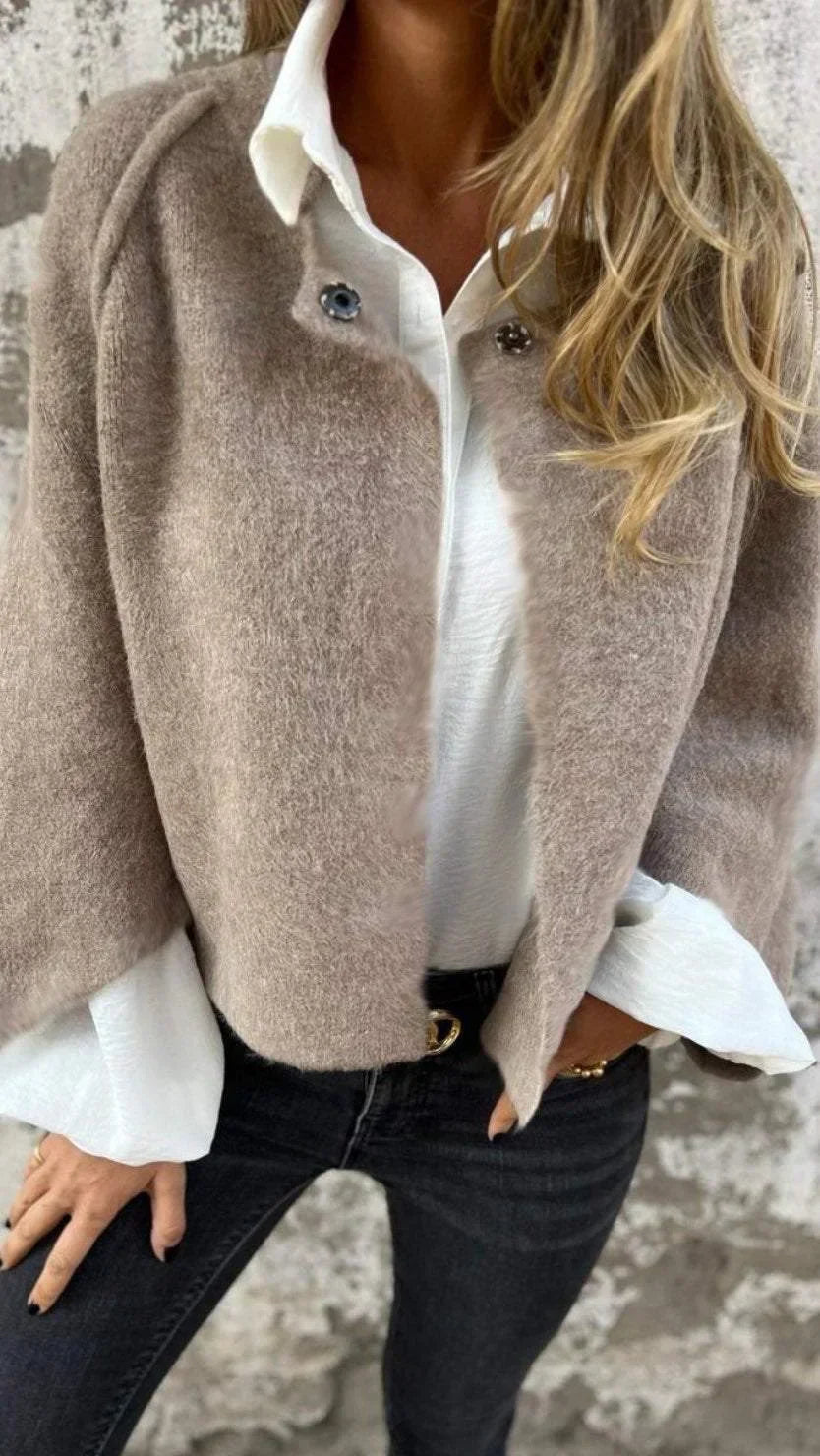 Wrenith | Women's Winter Coat Relaxed Cape Jacket - Image 1