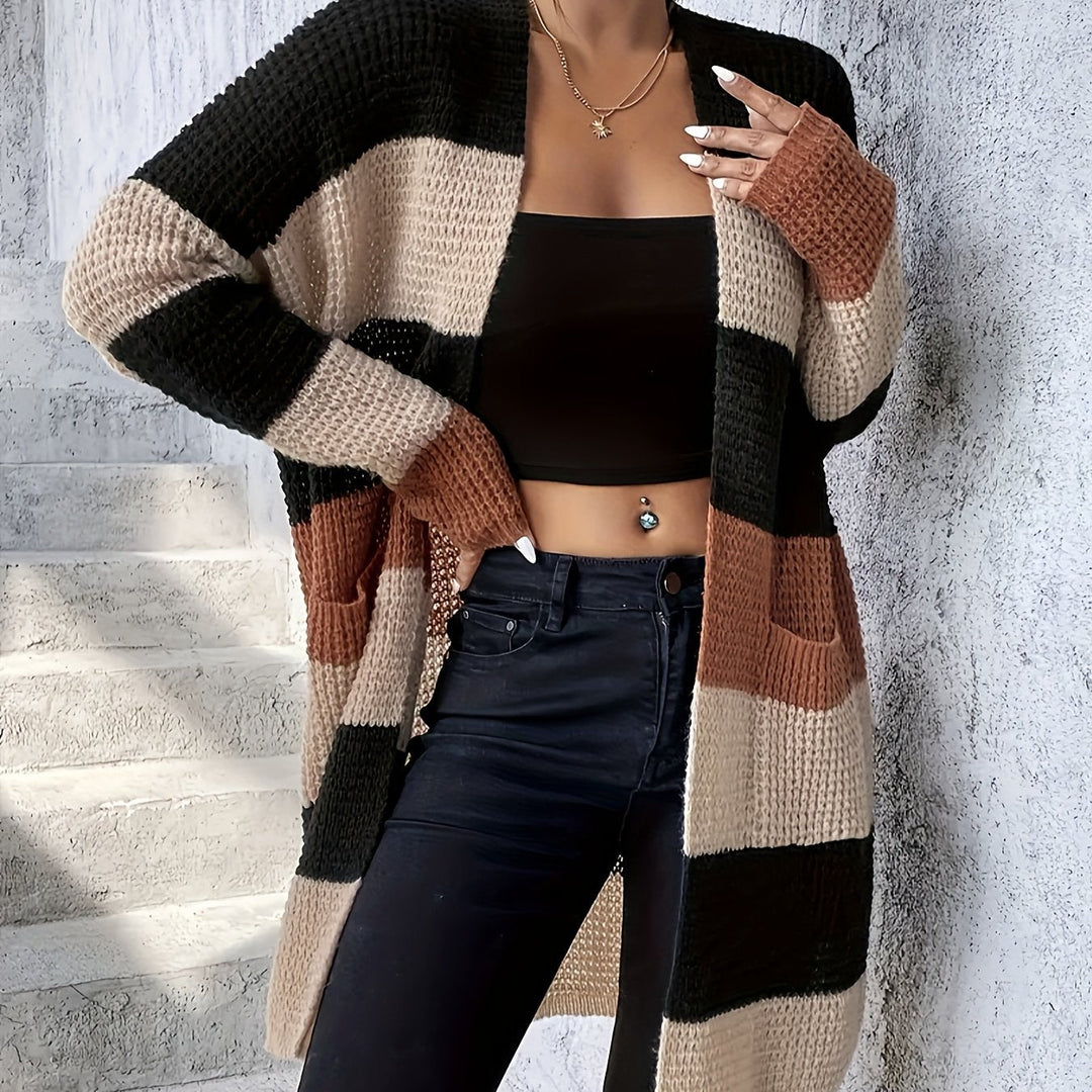 Wrenmoor | Women's Colour Block Longline Cardigan - Image 1